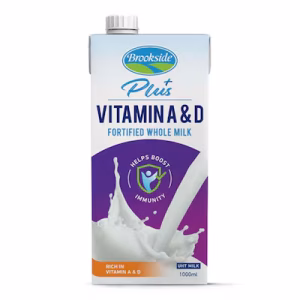 Brookside Plus Functional UHT Milk Vit A & D a convenient 1Ltr pack