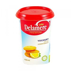 Delamere Premium Lemon Biscuit Yogurt 450ml
