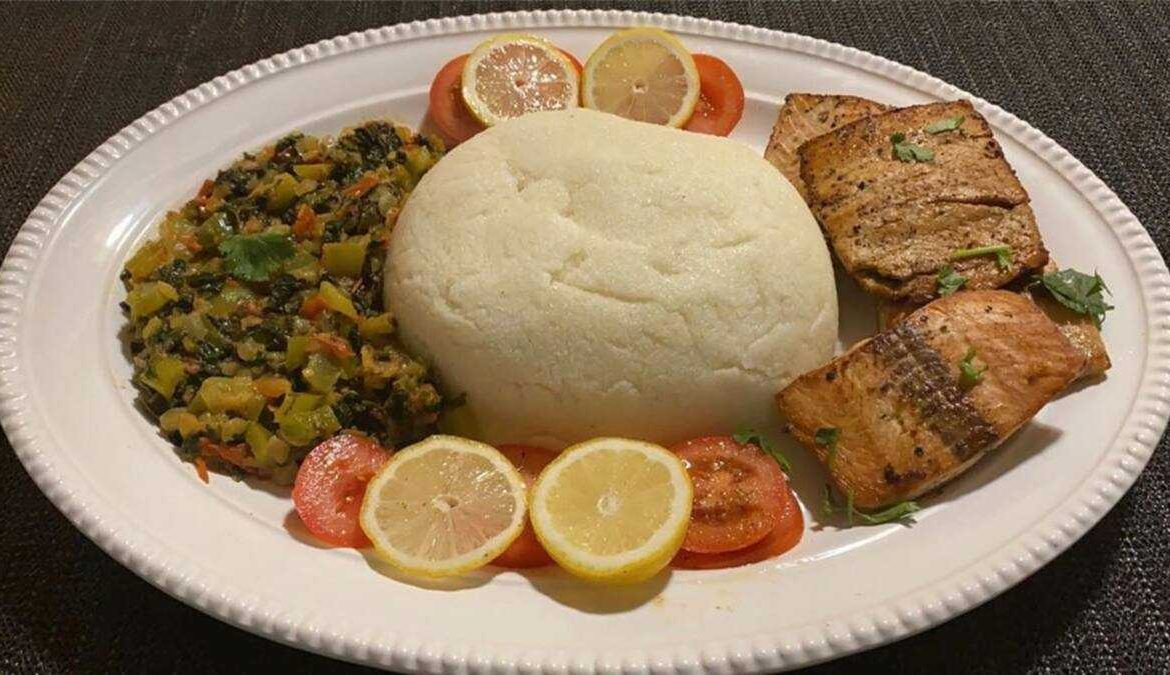 Cassava Finger Millet and Sorghum Flour Ugali