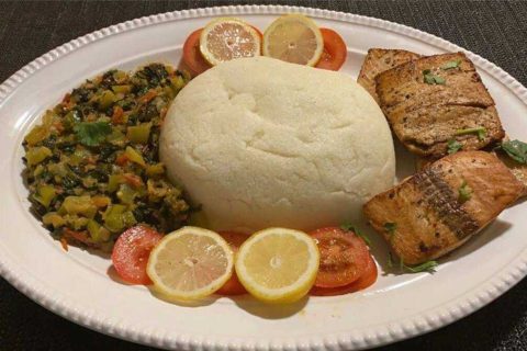 Cassava Finger Millet and Sorghum Flour Ugali