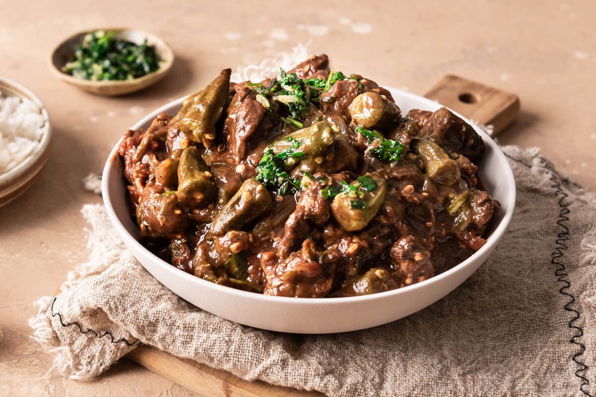 Okra Meat Dish