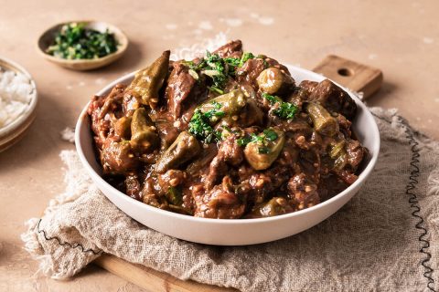 Okra Meat Dish