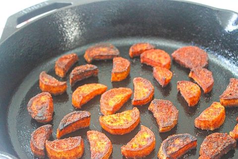Pan Fried Sweet Potatoes