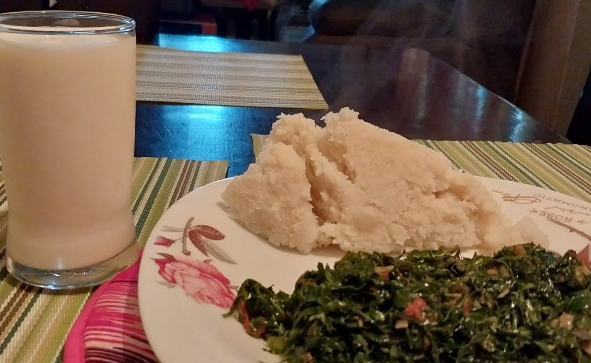 Ugali in Sour Milk